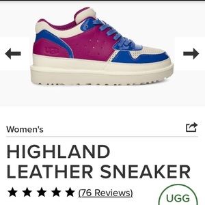UGG  BRAND NEW, HIGHLAND LEATHER SNEAKER - SIZE 10 * NIB*